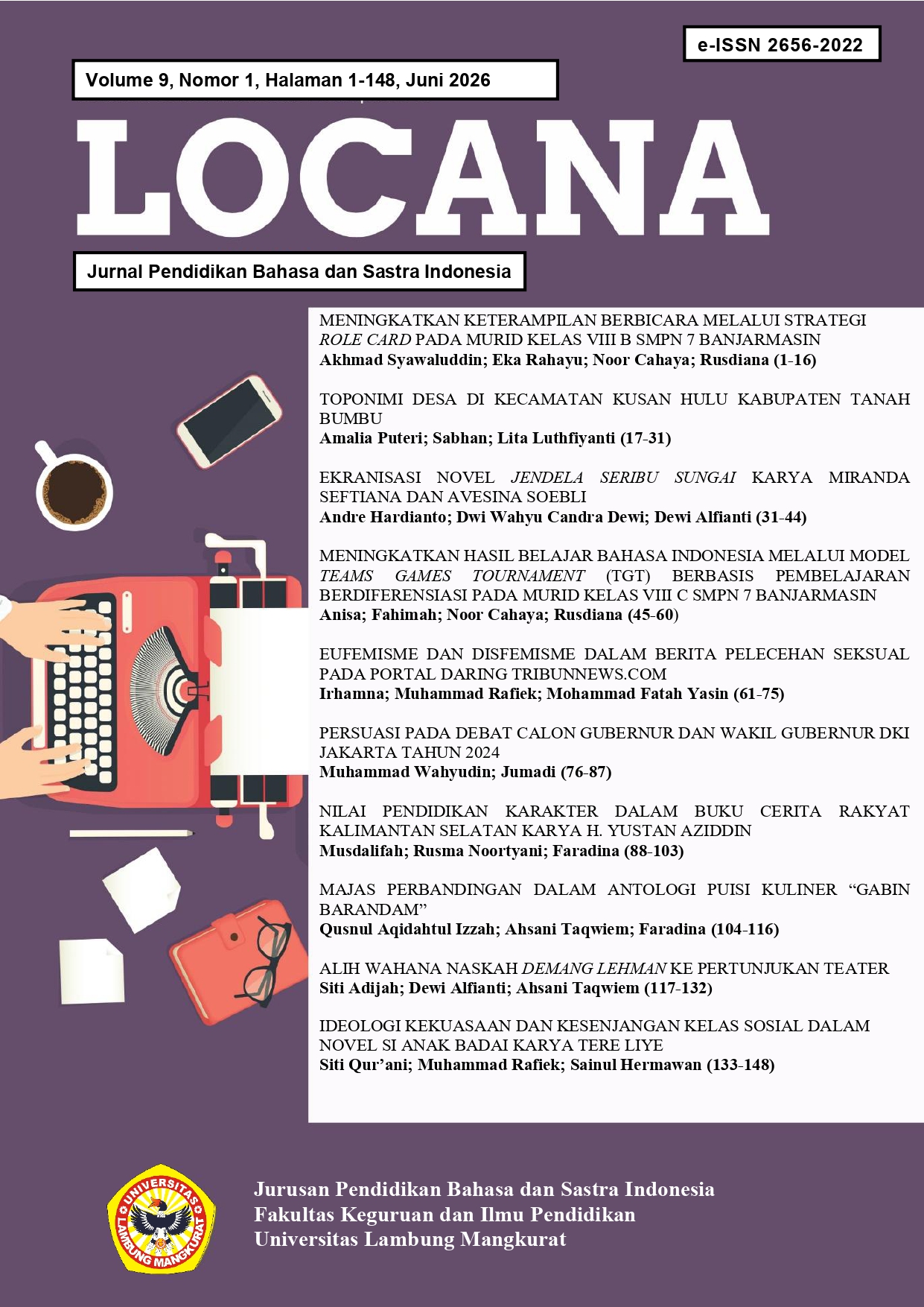 					View Vol. 9 No. 1 (2026): JURNAL LOCANA
				